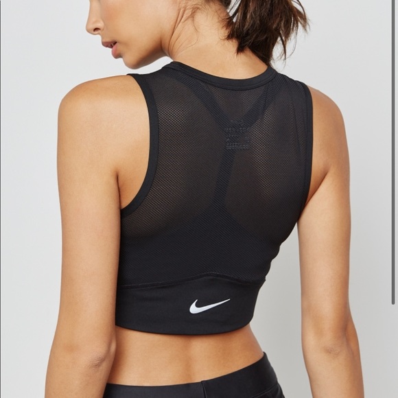 nike women's miler running crop tank top